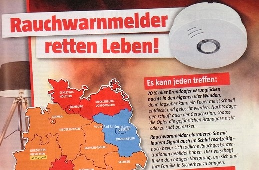 Rauchmelderwerbung